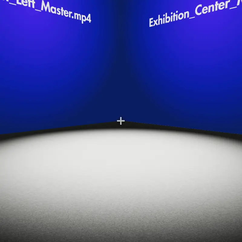 Immersive LED room after 3D visualization rendered with MockdatScreen